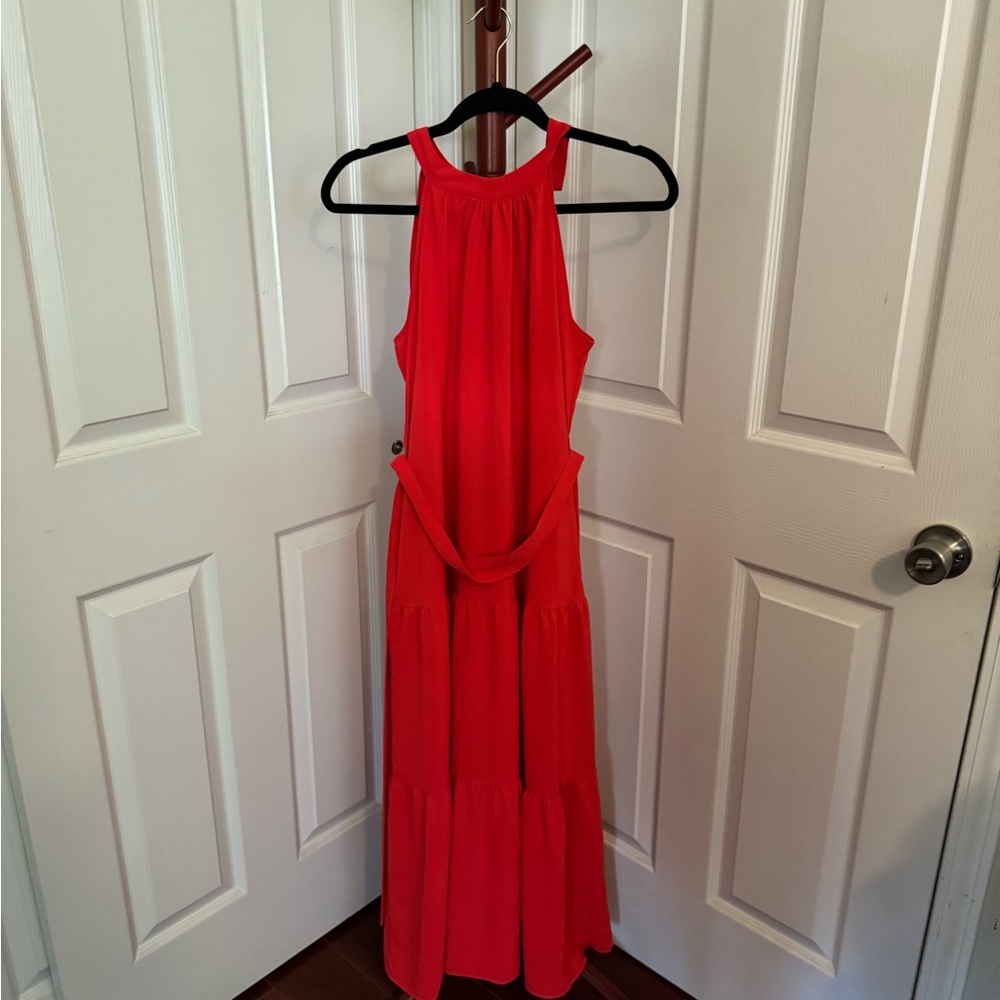 Red Halter Backless Sundress for Weddings